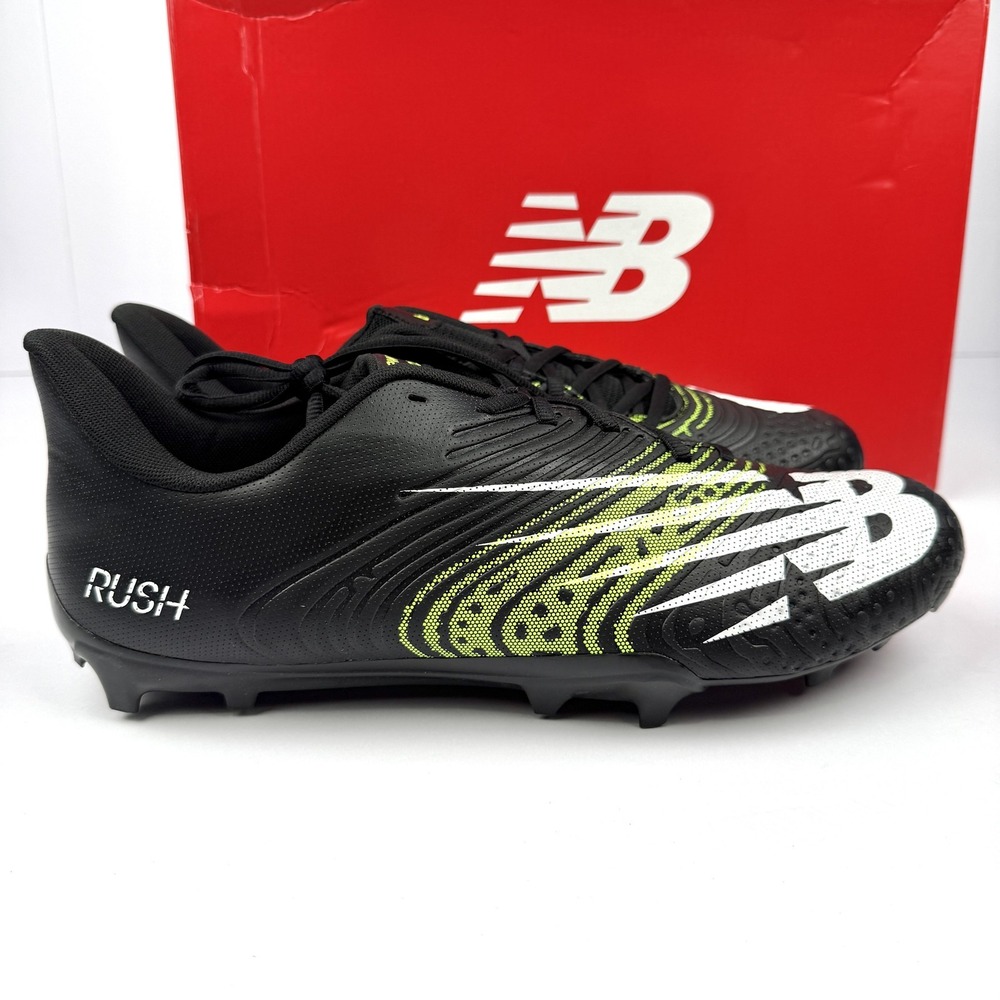 New Balance Shoes Mens Size 13 Black White‎ Rush V3 Low Lacrosse Cleats RUSHLB3